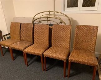 131. 6 Rattan Dining Chairs