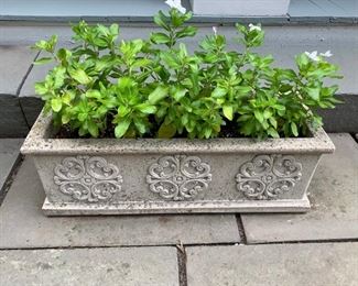 143. Pair of 26" Rectangle Cement Planters
