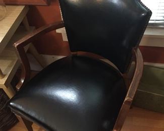 Wonderful vintage set of "pleather" covered chairs!