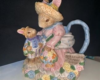 Fitz and Floyd bunny teapot