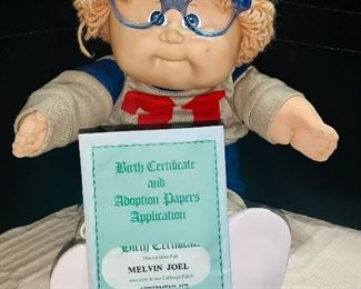 Cabbage Patch doll with birth certificate and adoption papers