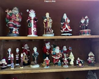 Variety of Santas