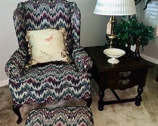 Two wingback chairs