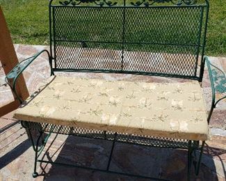 Wrought iron bench