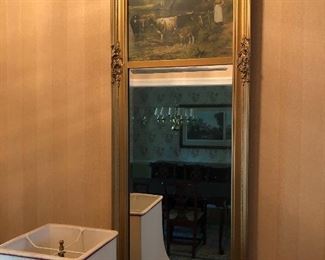 Antique hall mirror