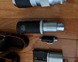 Vintage Leica camera with lenses