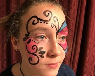 Free hand Face paint art