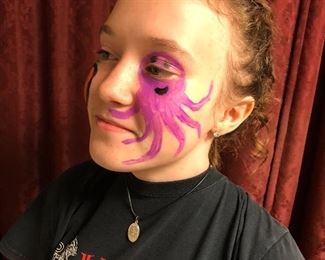 Free hand Face paint art