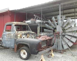 VINTAGE TRUCK AND WINDMILL 