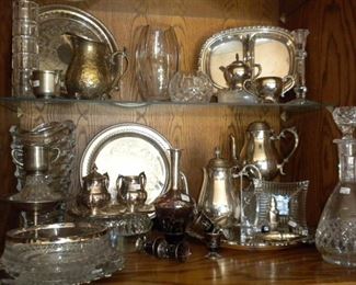 SILVER PLATE AND GLASSWARE