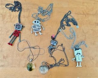 Robot necklaces and ball necklaces