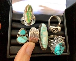Rings, some turquoise