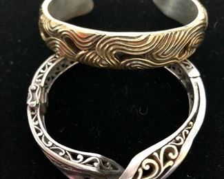 Sterling silver bangle bracelets