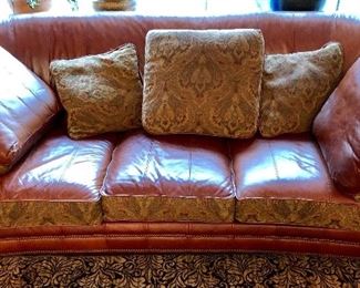 Haverty’s leather couch and matching leather love seat 