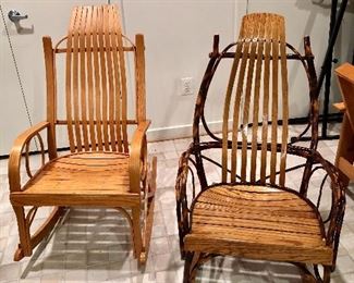 Amish hand made wooden rockers