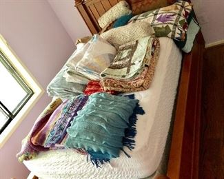 Textiles and materials on  Pottery Barn twin bed