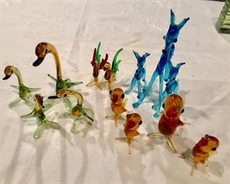 Collections of glass animals