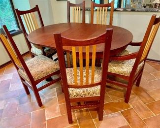 "Hardwood Artisans" custom made table and chairs