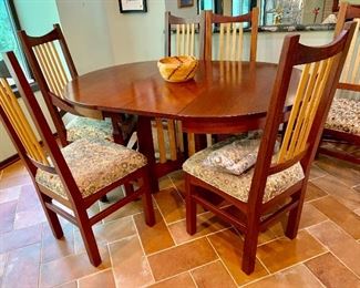 "Hardwood Artisans" custom made table and chairs