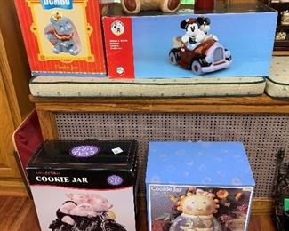 All types of cookie jars, several still in boxes.