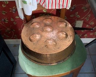 Huge copper skillet