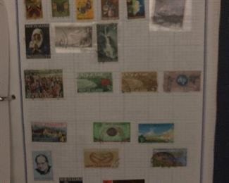 A page from the stamp album.