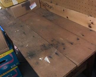 home made workbench- very heavy. You will need help.