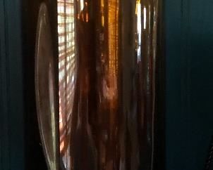 Old Amber Glass Medicine Bottle-Great for that Pop of Color in a Room or the Collector.