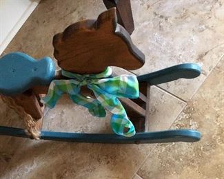 Close up of Miniature Rocking Horse