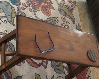 This 32” x 24”  bench doubles as a small table