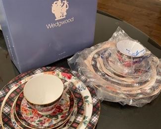 Two 5-piece sets of Ralph Lauren, Hampton Floral, Wedgewood, Bone China. Never used, in Mint Condition!