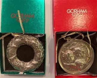 Sterling Silver Gorham Christmas Ornaments