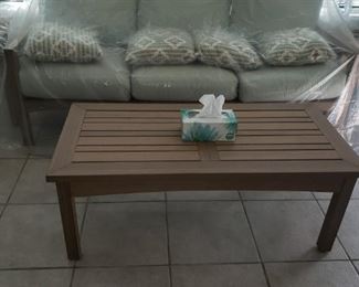 KLAUSS  TEAK SOFA SET WITH COFFEE TABLE SWIVEL CHAIR AND 3 SIDE TABLES PAID 3400 ASKING 1700 LOCATED IN MILFORD CT