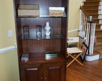 PAIR OF LIGHTED BOOKCASES 125.00 PR