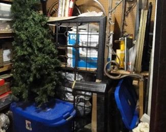 Tons of Christmas and Halloween decorations