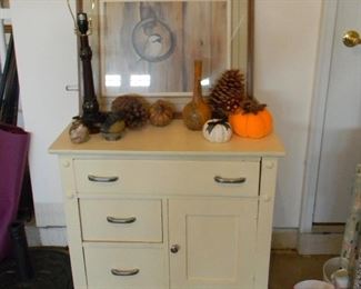 Antique painted white wash stand
