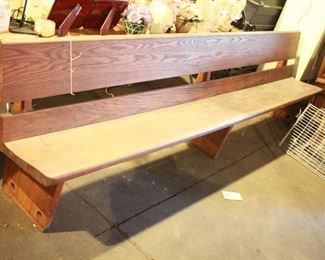 10.5FT long church pew bench, $250
