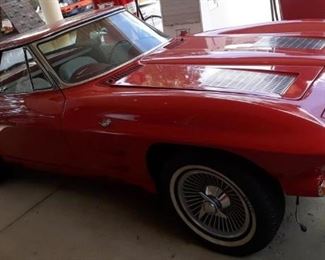 1963 Corvette 327 Motor and is 1 of 50 Factory AC Convertible with Rare options such as PW and PS and an automatic. This comes with original motor and 2 tops.motor is out of car and not in compartment