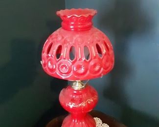 Antique Oil Lamp, ( Converted to Electric) 