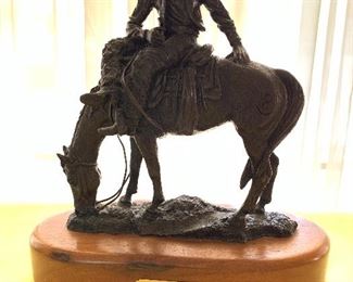 Lookin Em Over by Jack Bryant Sr. Bronze sculpture 