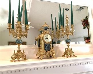 Lancini candle holders and clock