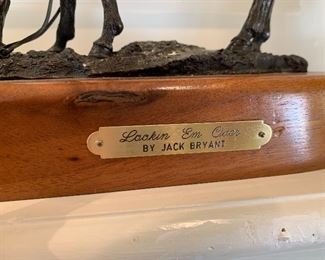 Lookin Em Over by Jack Bryant Sr. Bronze sculpture 