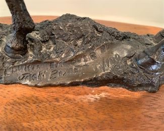 Lookin Em Over by Jack Bryant Sr. Bronze sculpture 