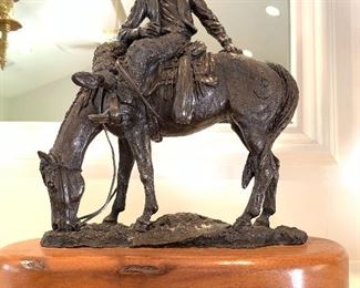 Lookin Em Over by Jack Bryant Sr. Bronze sculpture 