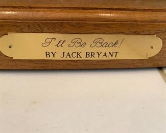 I’ll Be Back by Jack Bryant Sr. Bronze sculpture 