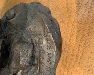 I’ll Be Back by Jack Bryant Sr. Bronze sculpture 