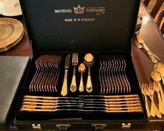 Bestecke Solingen German Gold plated silverware 