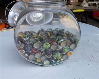 Fish Bowl of Bottle Caps