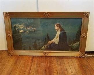 Framed picture of Jesus in the Garden