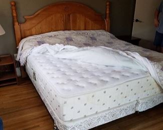 King size Head board Hollywood frame and mattress - no pillows